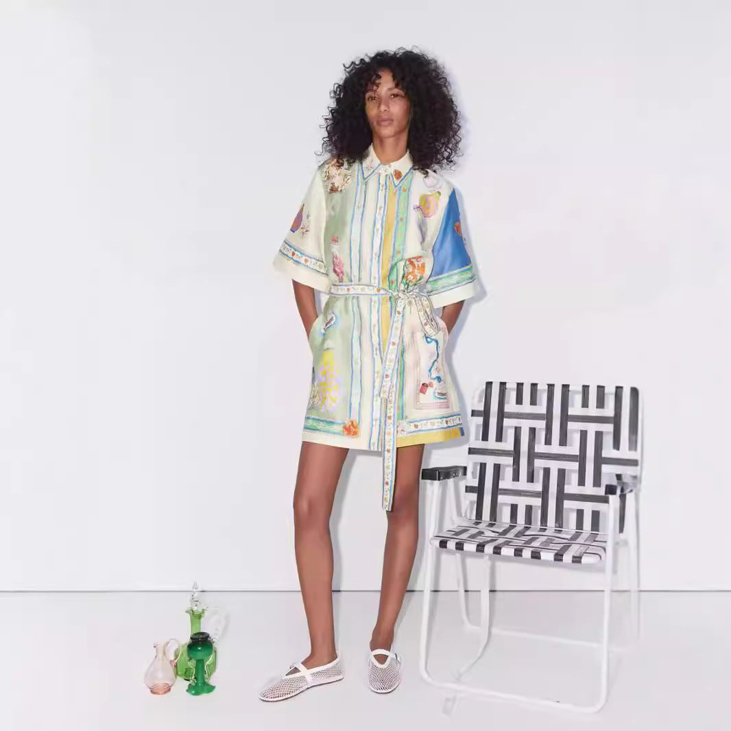 Casual Fashion Printing Shirt Temperament Wild Dresses