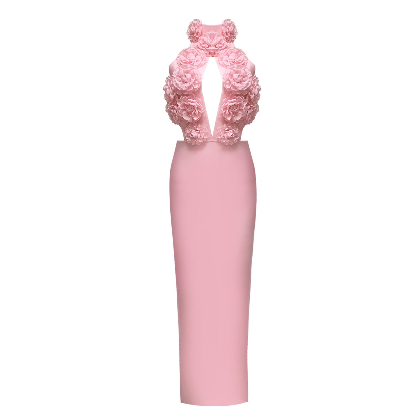 Elegant Bottoming Dress Backless Red Flower Dresses