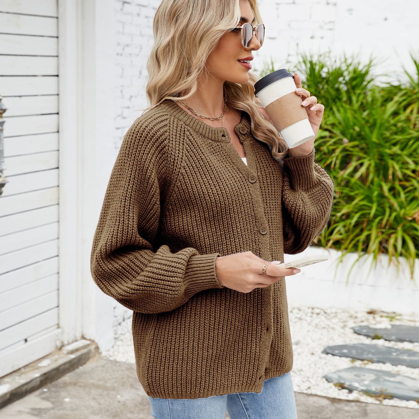 Women's Loose-fitting Casual One Breasted Fashion Sweaters