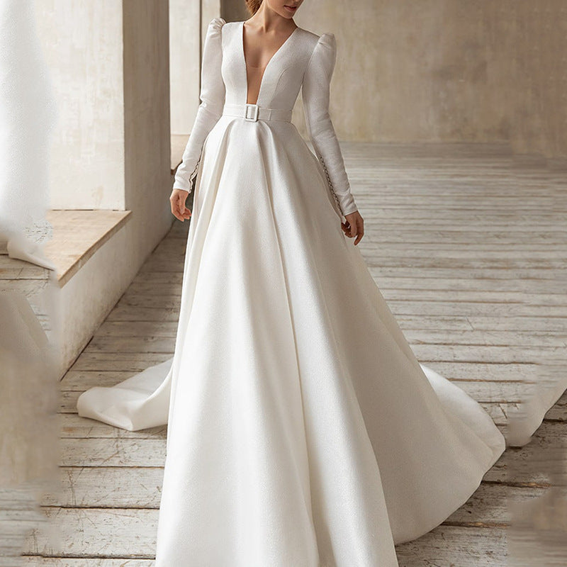 Women's Style White Dress Slimming French Temperament Dresses
