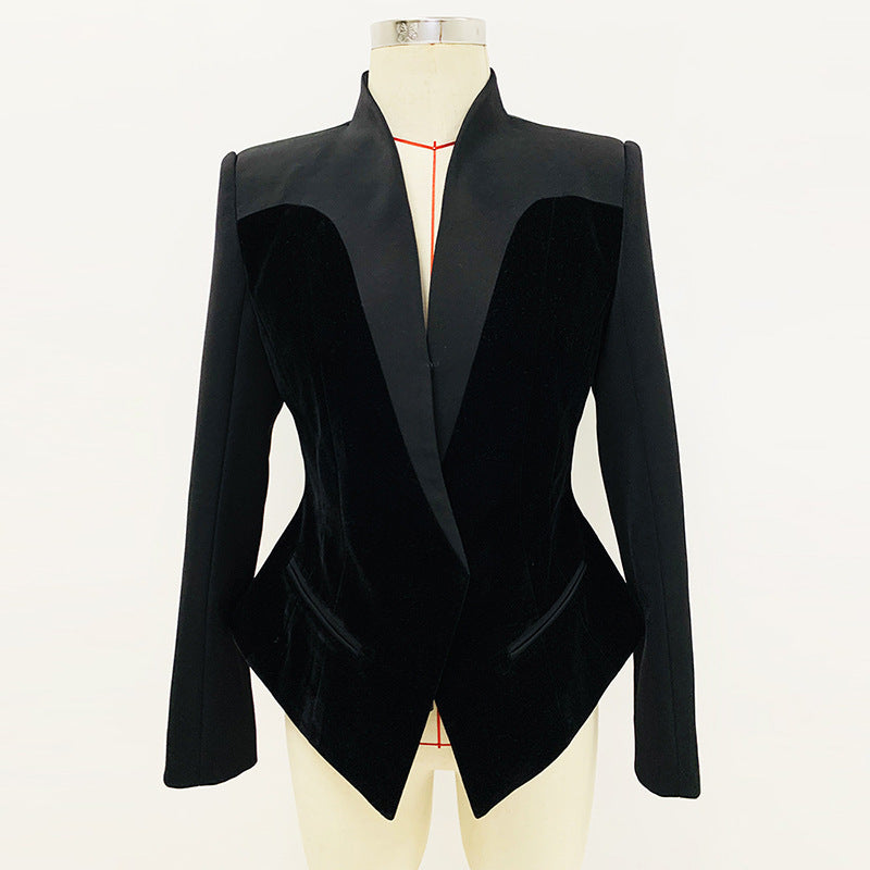 Durable Fashion Structure Profile Veet Stitching Blazers