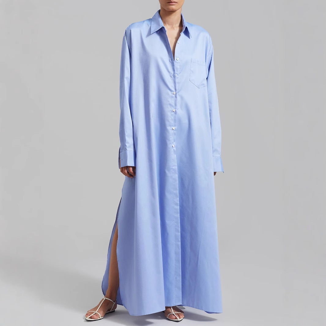 Women's Casual Fashion Lazy Loose Shirt Long Dresses