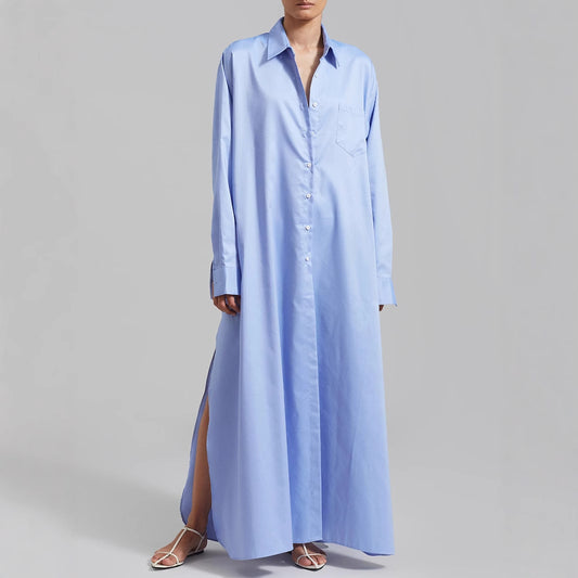 Women's Casual Fashion Lazy Loose Shirt Long Dresses