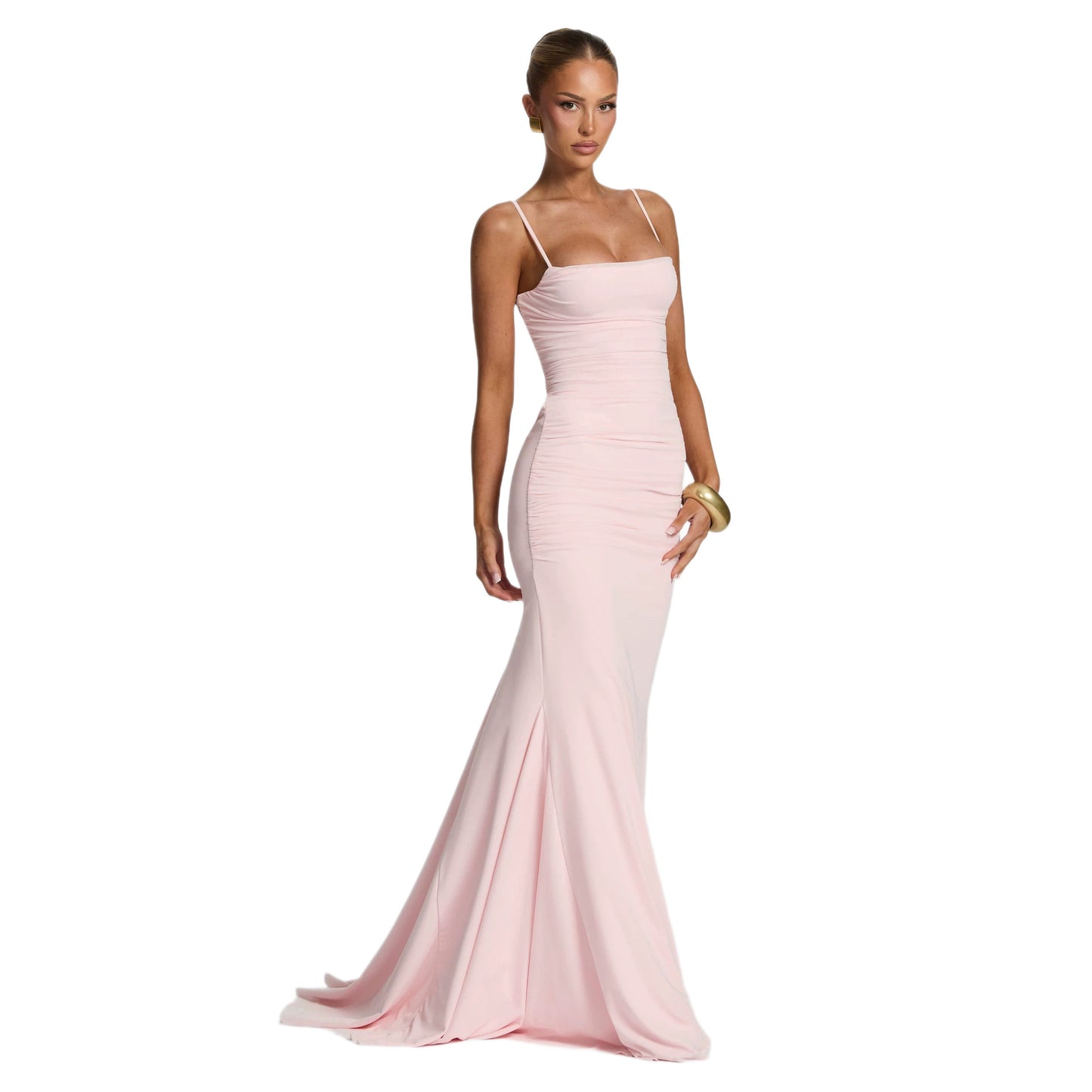 Women's Summer Solid Color Sleeveless Backless Lace Up Sexy Dress