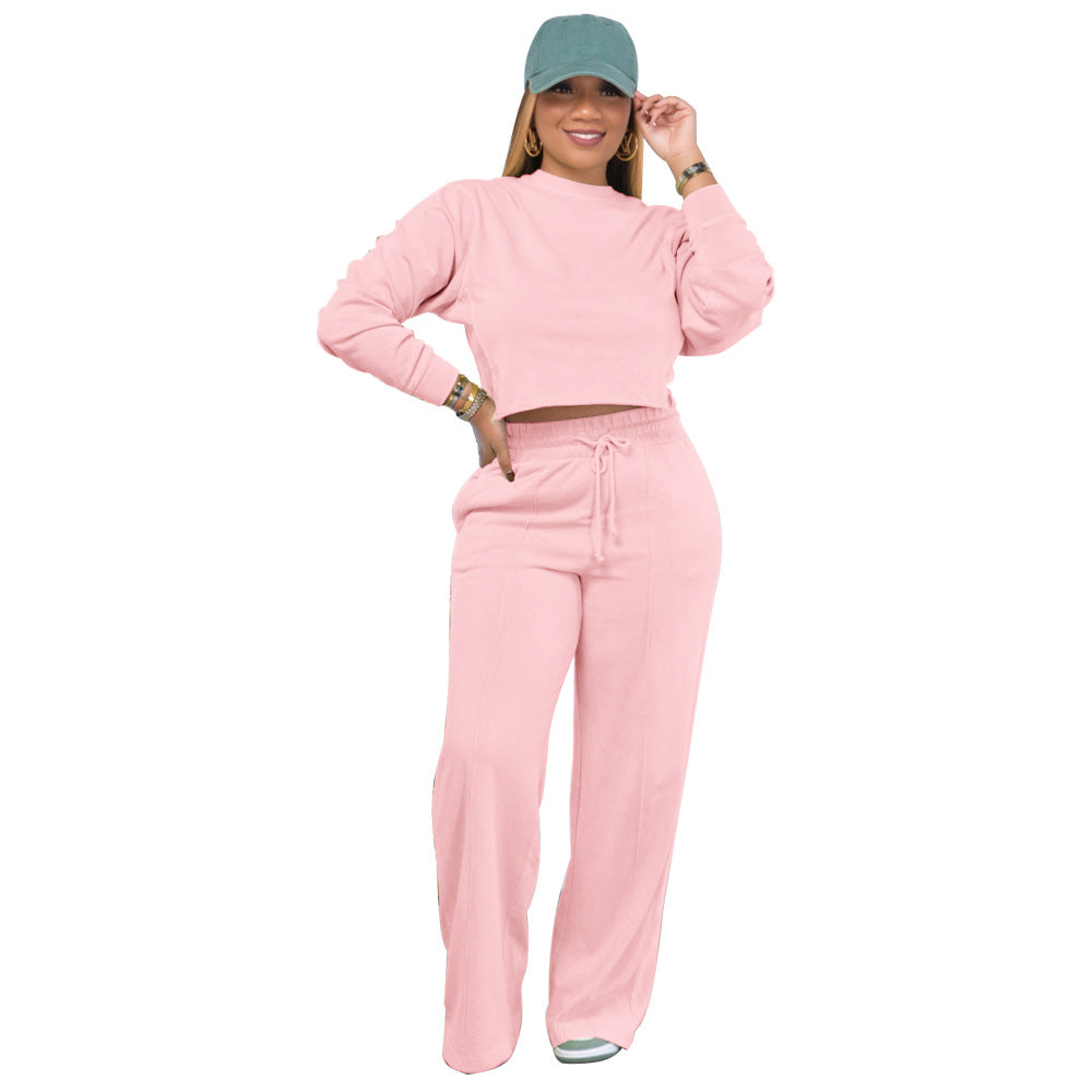 Classic Cute Straight Pocket Two-piece Set Suits