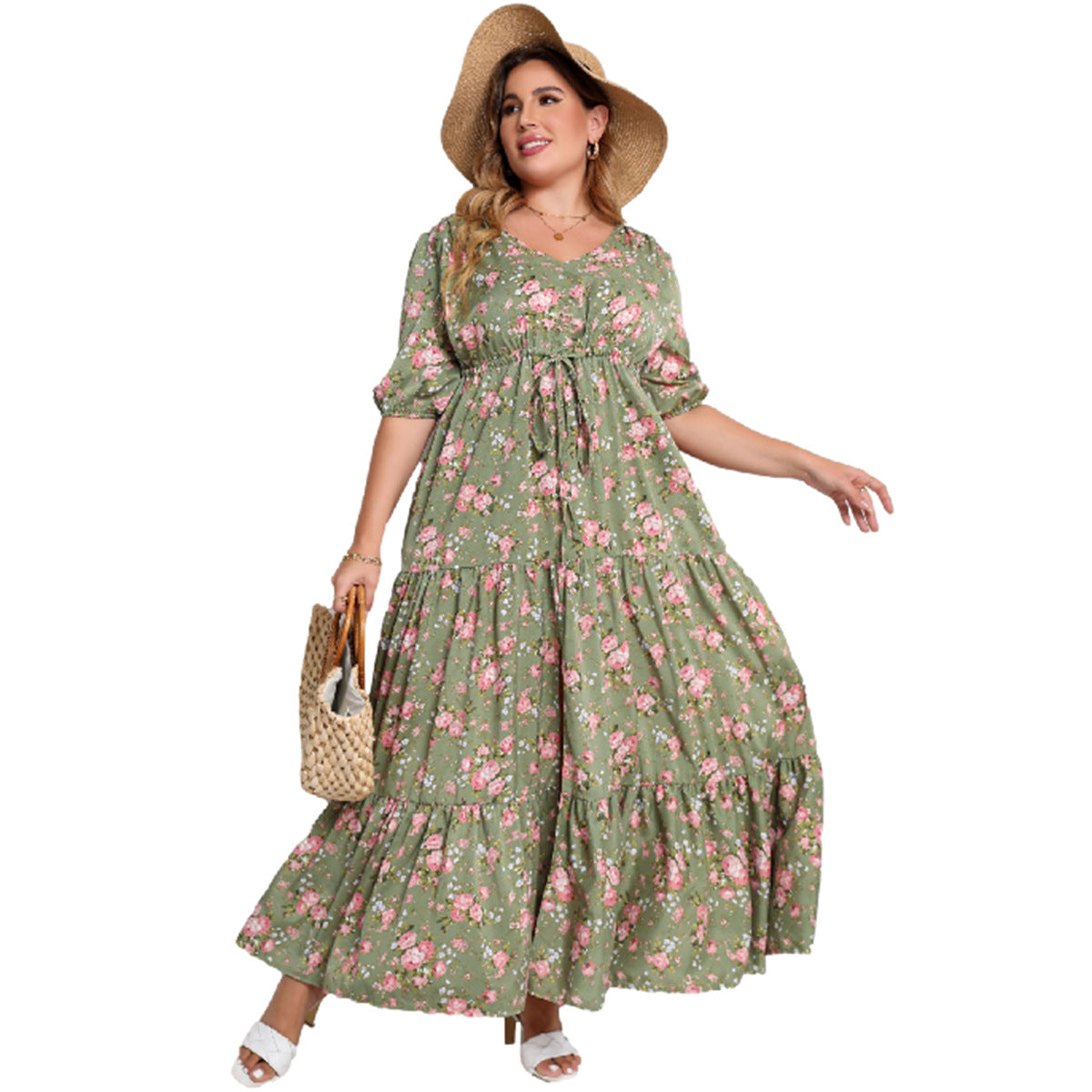 Women's Summer Bohemian Print Loose Dress Dresses