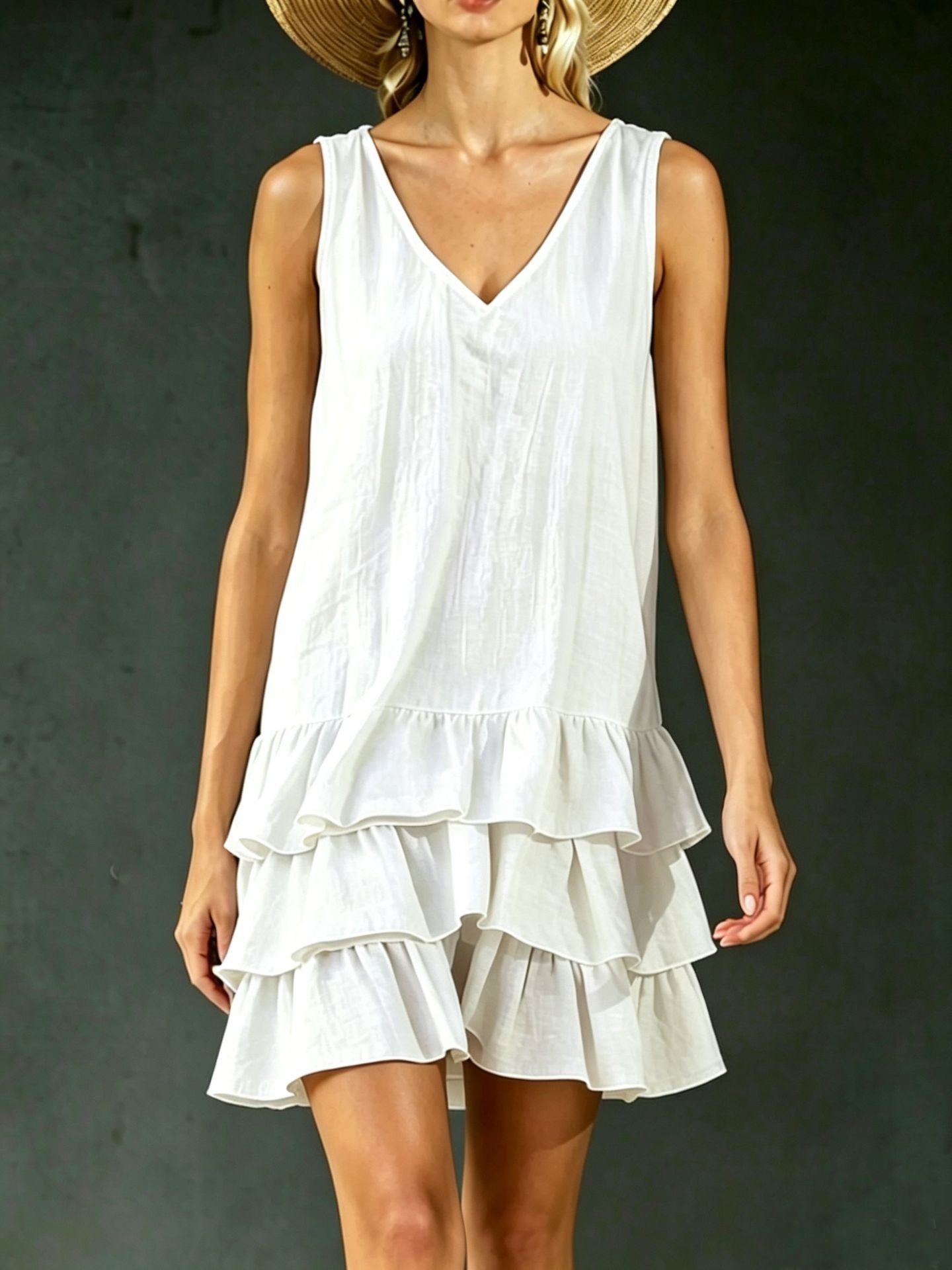 New Women's Summer Fashion Stitching Sleeveless Vests