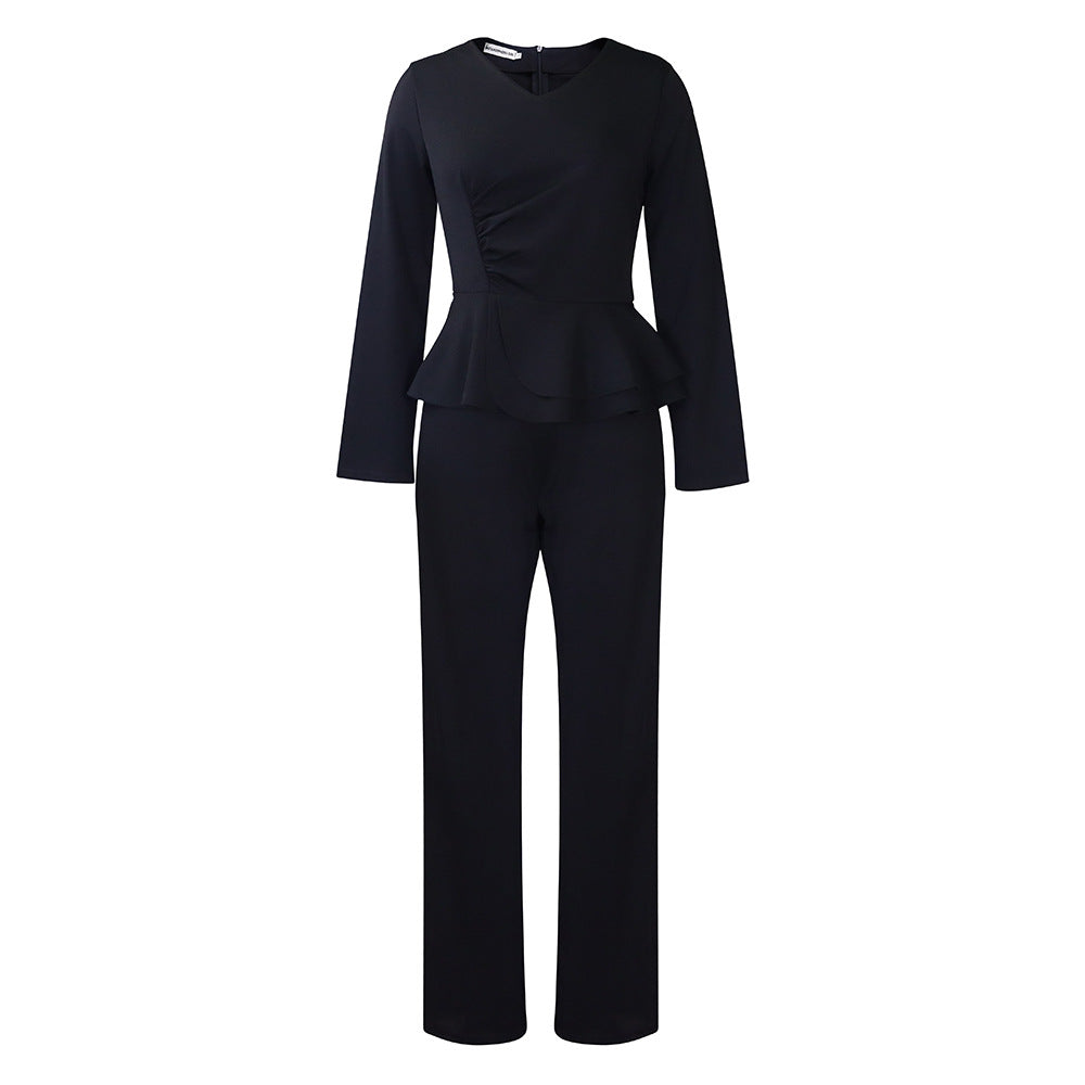 Pretty Charming Innovative Unique Ruffles Two-piece Fashion Casual Suit