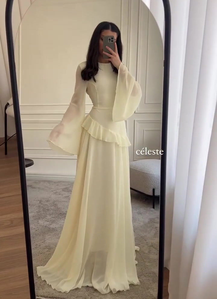 Women's Fit Fashion Elegant Graceful Long Sleeve Dresses