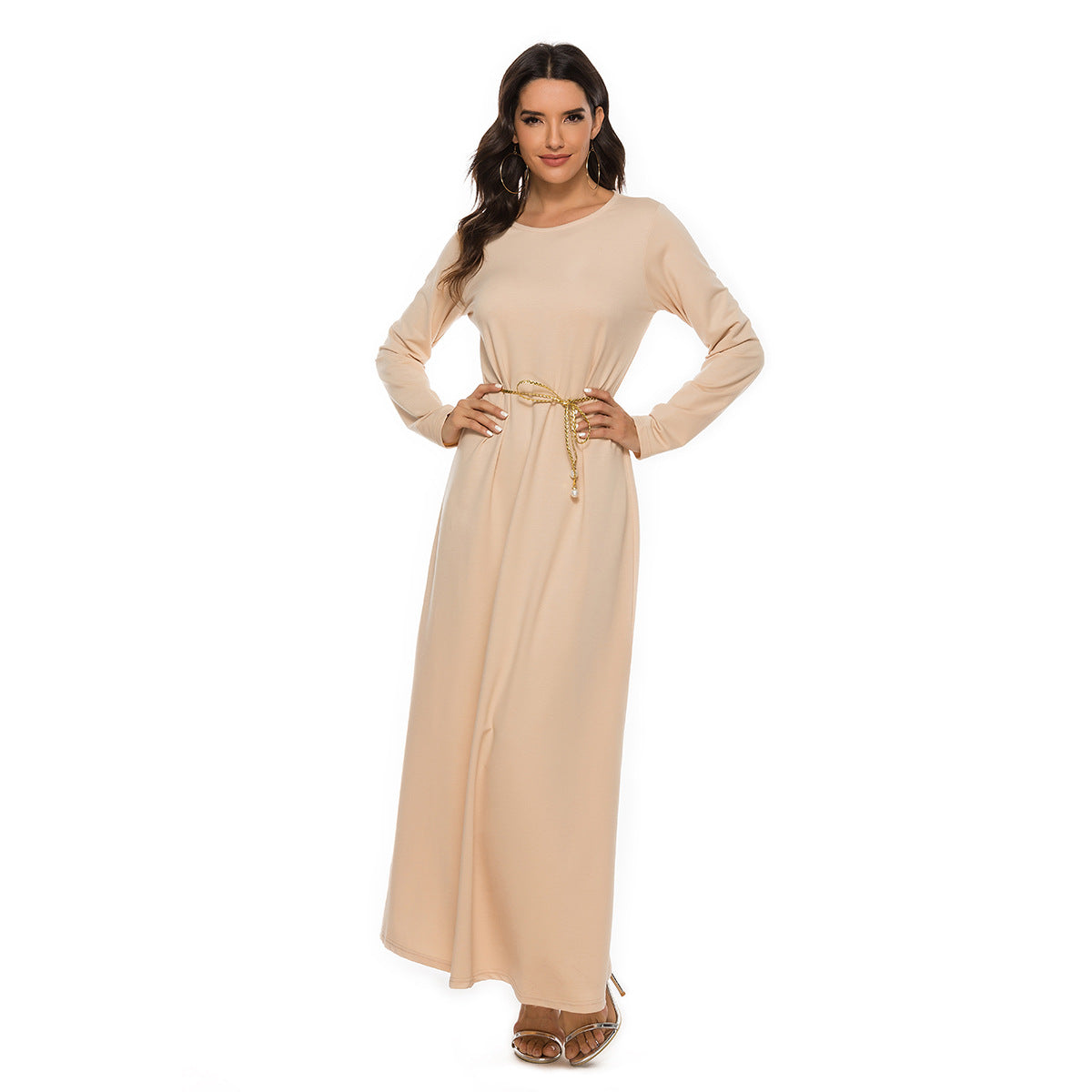 Sleeve Inner Wear Cotton Belt Sweet Dress