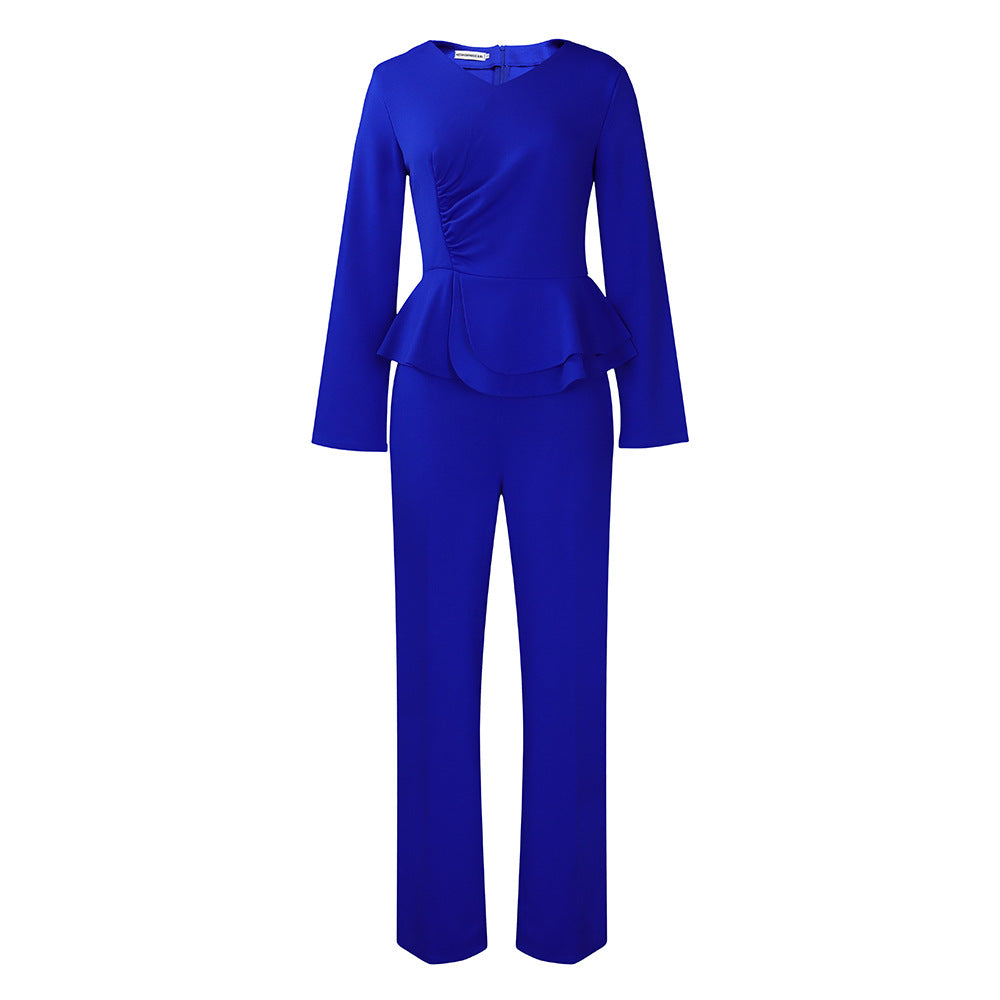 Pretty Charming Innovative Unique Ruffles Two-piece Fashion Casual Suit