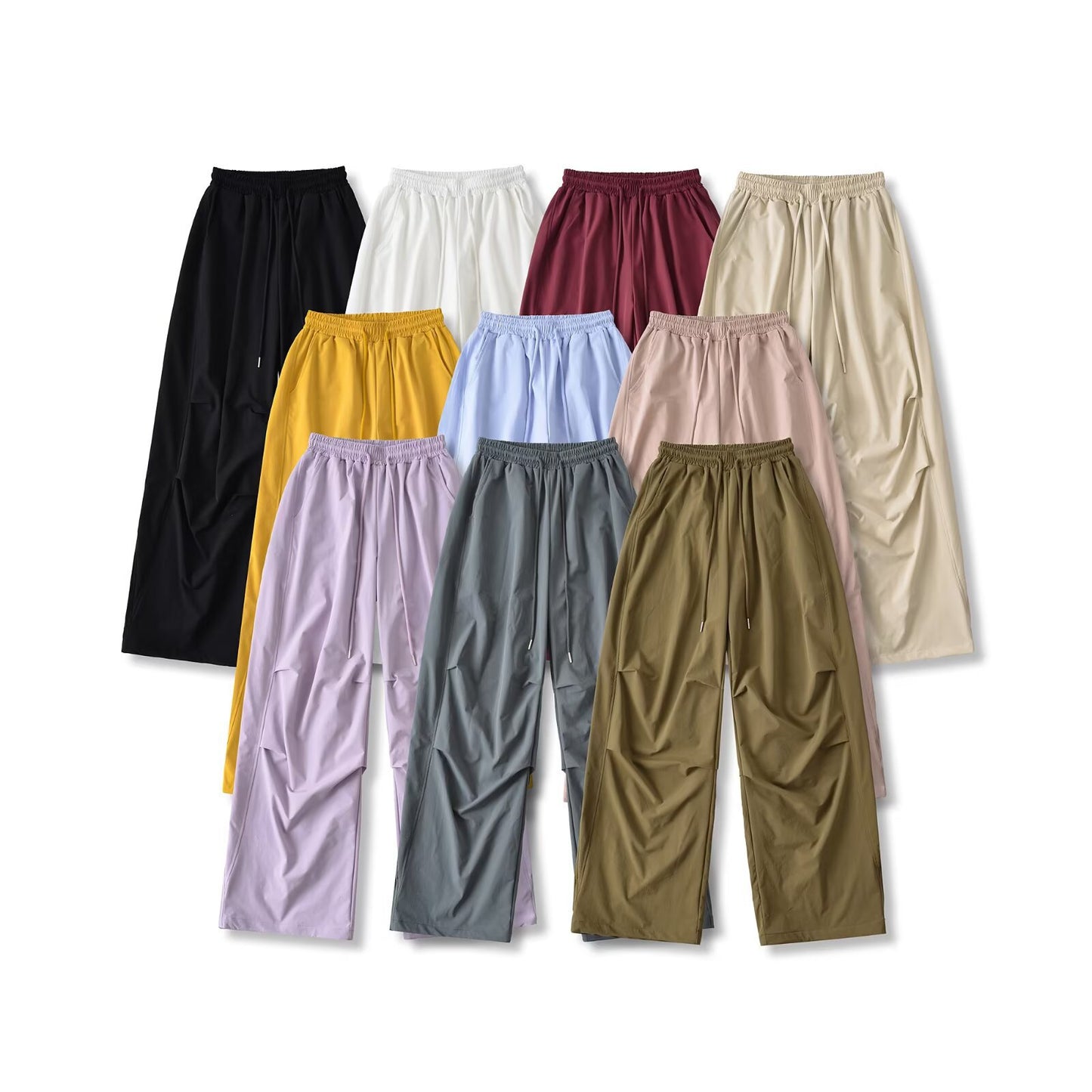 Women's Elastic Waist Drawstring Loose Hip Hop Dance Pants