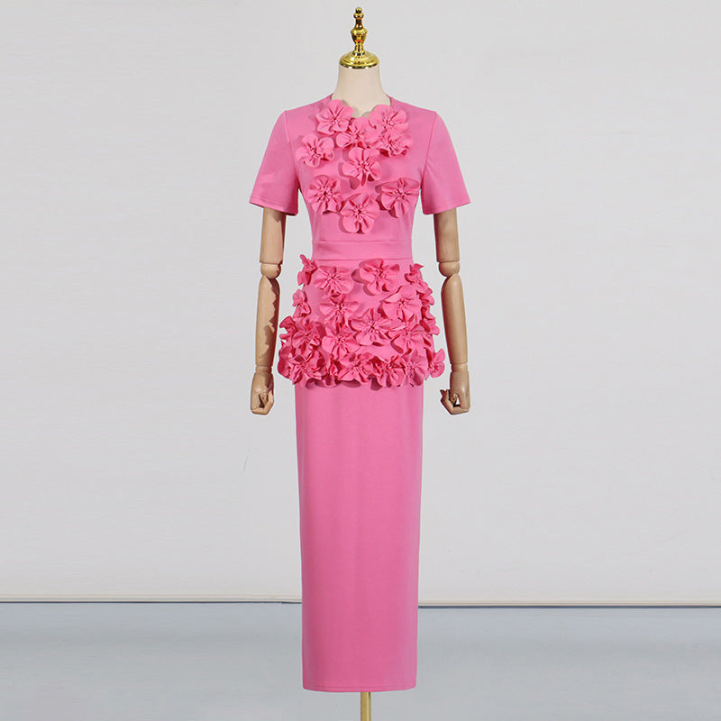Flower Stitching Two-piece Round Neck Pullover Suits