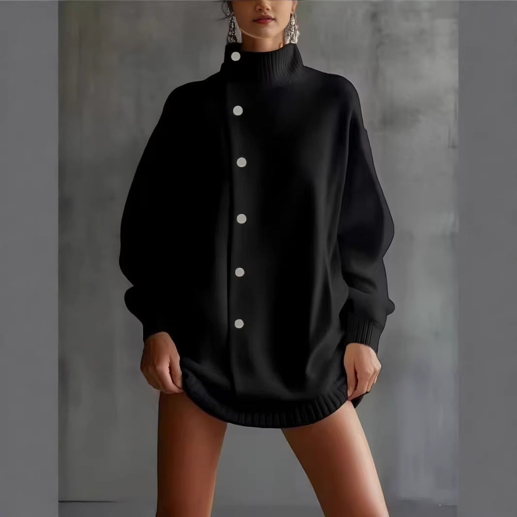 Women's Turtleneck Knitted Younger Fashion Loose Outer Sweater
