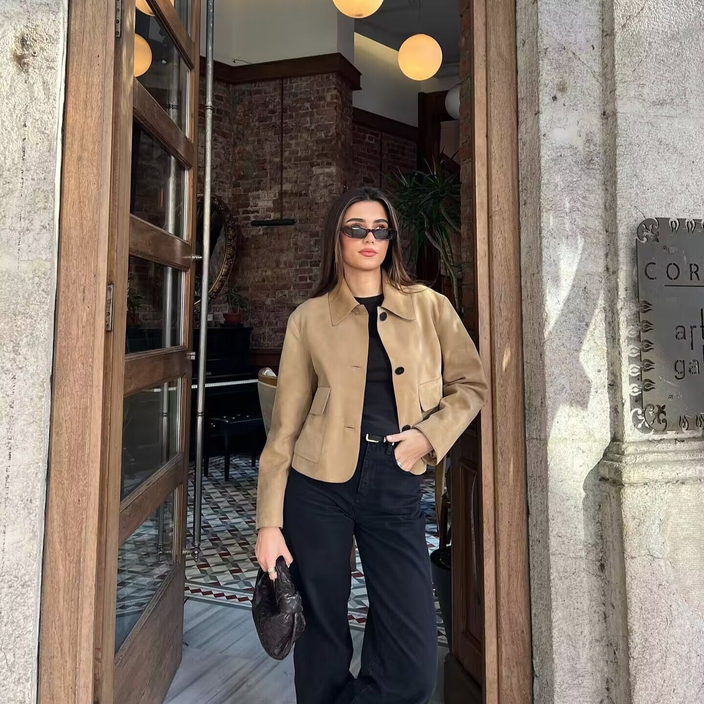 Women's Elegant Classy Trendy Fashionable Suede Coats