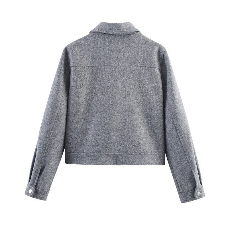 Women's Durable Creative Soft Zipper Lapel Jackets