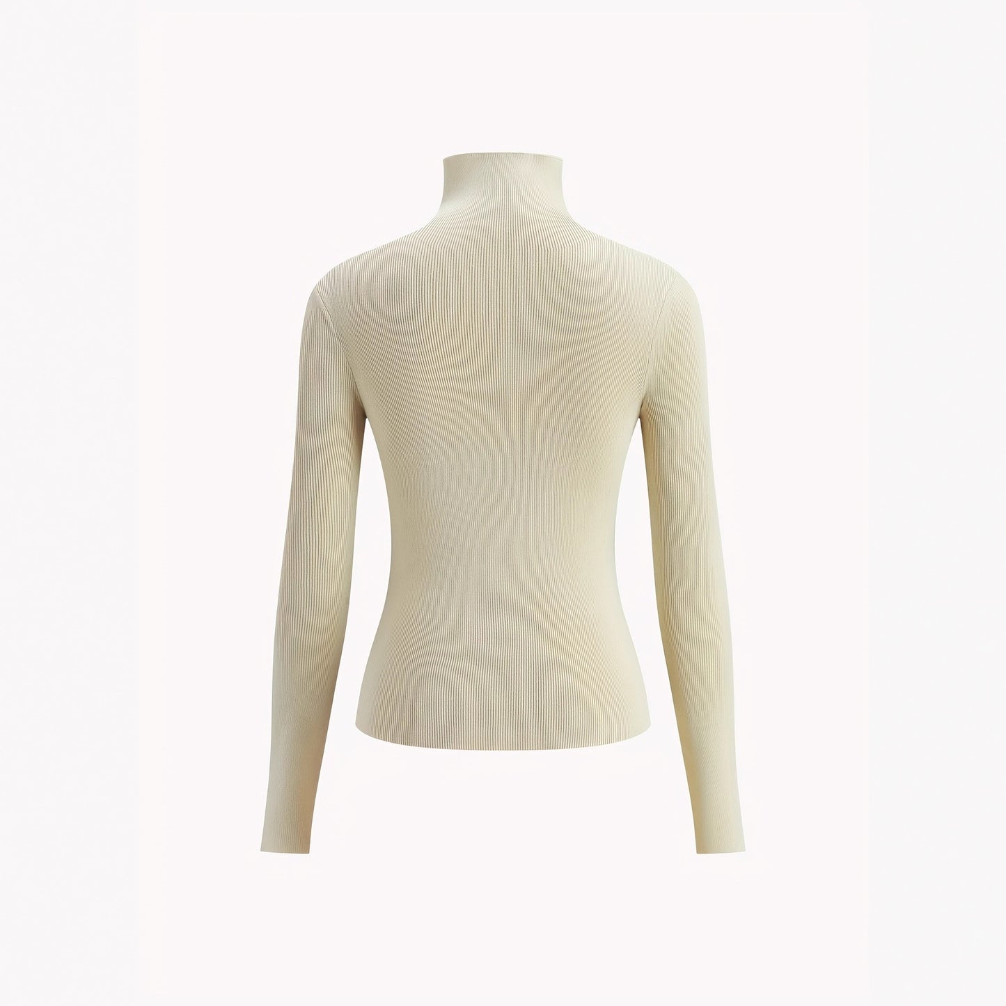 Small Stand Collar Knitted Long Sleeve Slim Fit Women's Sweater