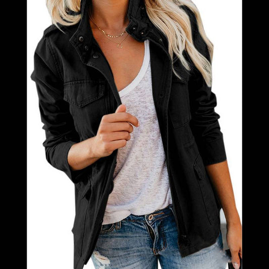 Women's Fit Fashion Fashionmonger Solid Color Loose Coats
