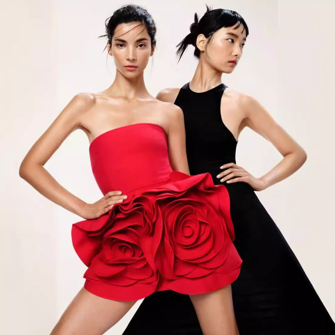 Three-dimensional Flower Tube Type Dress Fashion Dresses