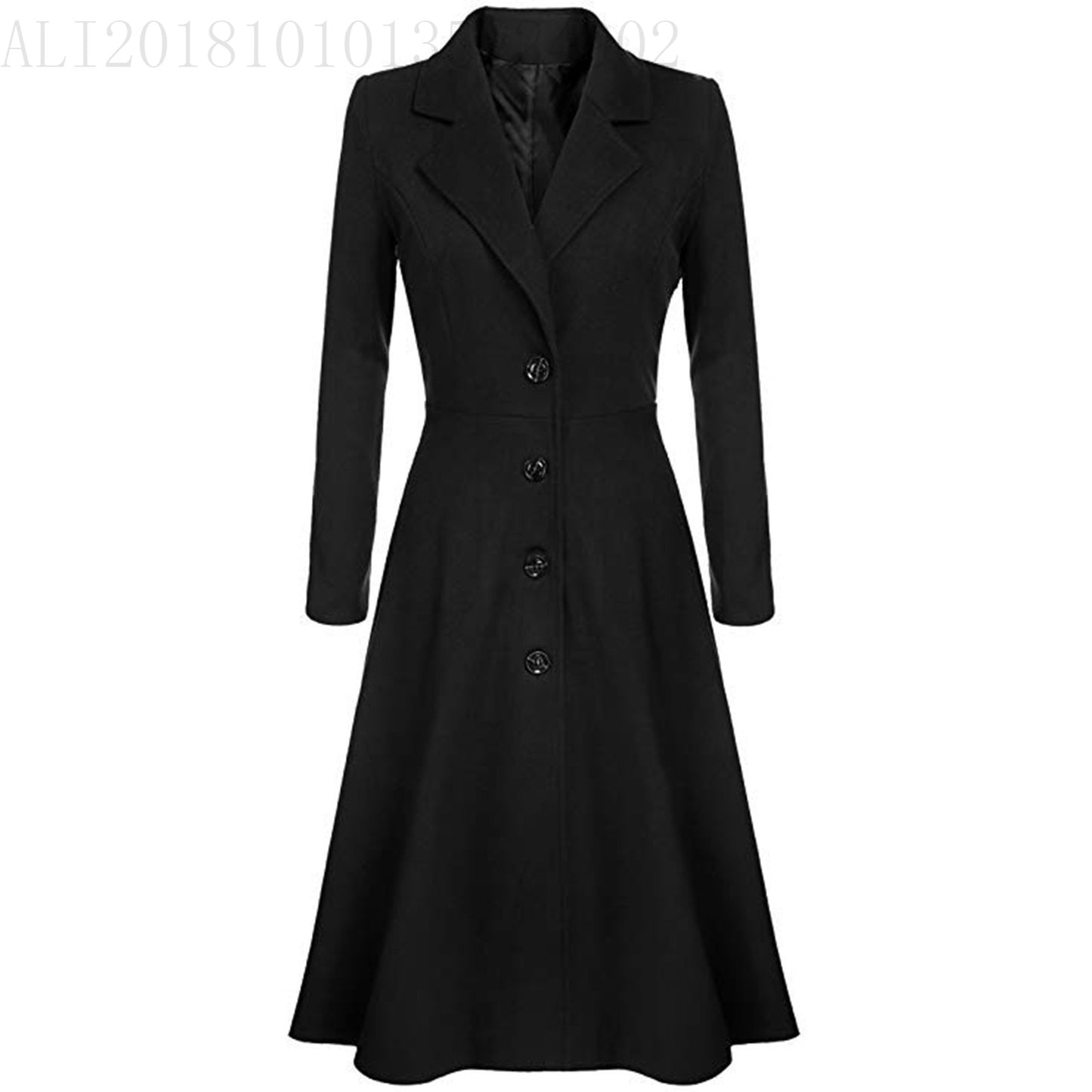 Women's Slim Fit Woolen Long-sleeved Fashion Casual Coats