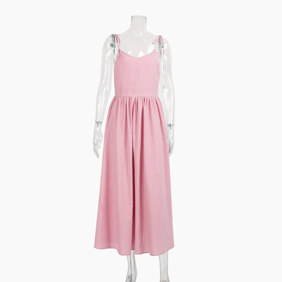 Women's Cotton With Shoulder Straps Spring Elegant Dresses