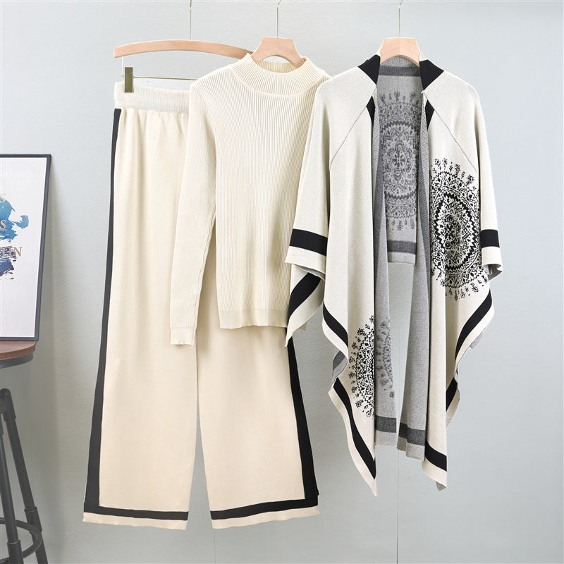 Women's Lazy Autumn Slimming Fashionable Long-sleeved Shawl Fashion Casual Suit