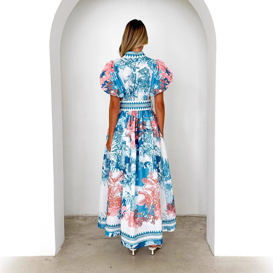 Summer Fashion Casual Positioning Lace Printing Dresses