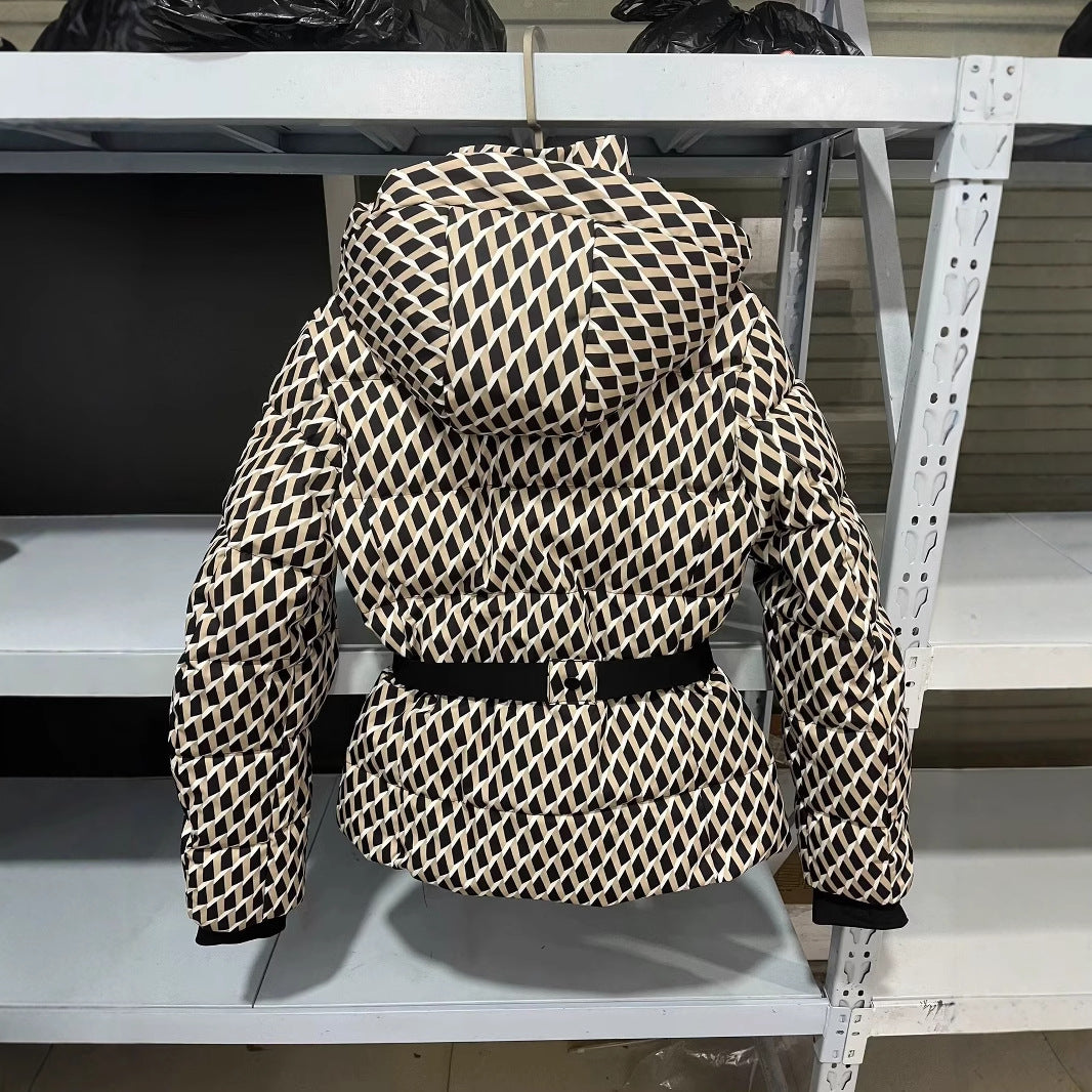 Skiing Series With Belt Down Cotton Coats