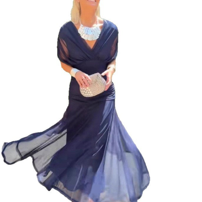 Women's Trendy Chiffon Printed Tube Dress Dresses