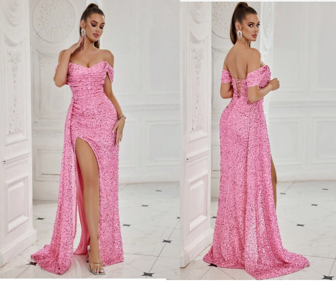 Women's Sequin Tube High-grade Party Dinner Fishtail Tops