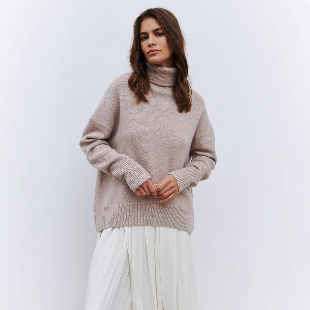 Women's Knitted Russian Turtleneck Loose Bottoming Sweaters