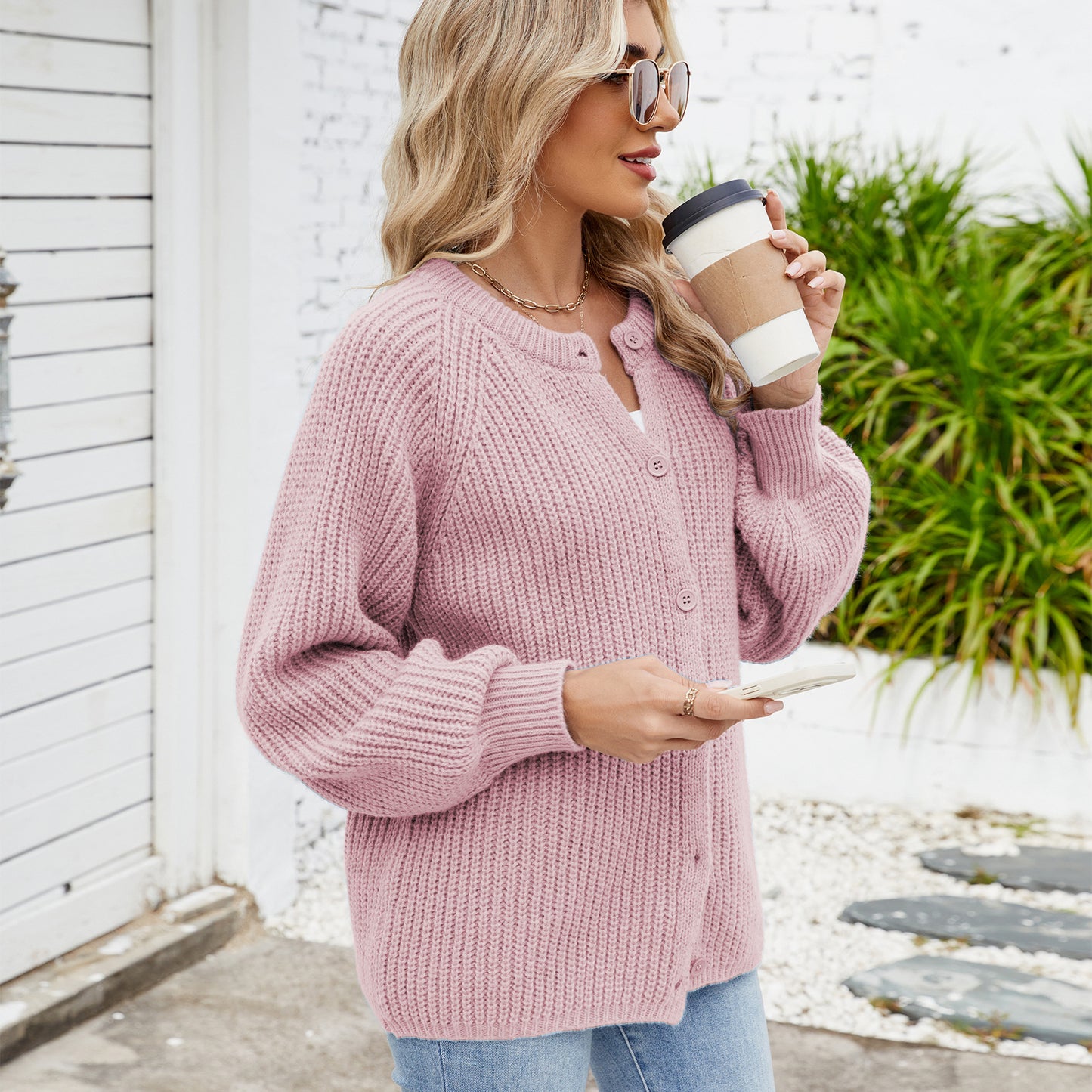 Women's Loose-fitting Casual One Breasted Fashion Sweaters