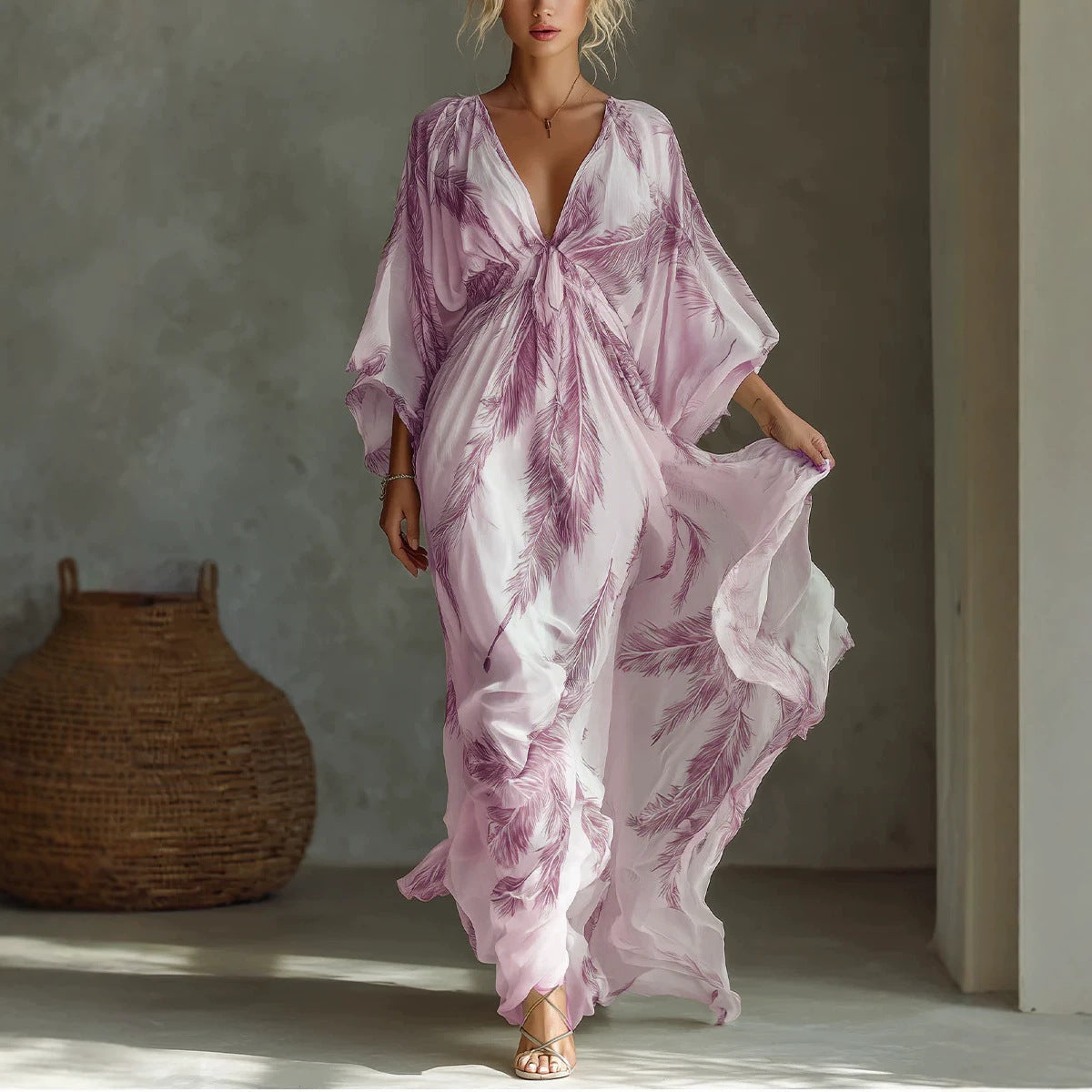 Comfortable Durable Trendy Beautiful Sleeves Long Dress