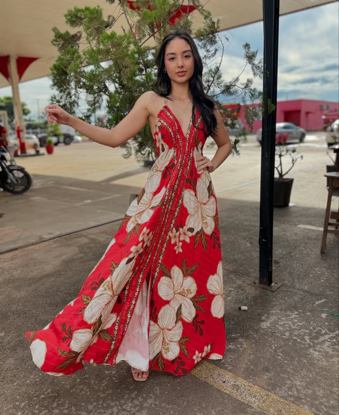 Women's Floral Print Fairy Long Elegant Large Dress