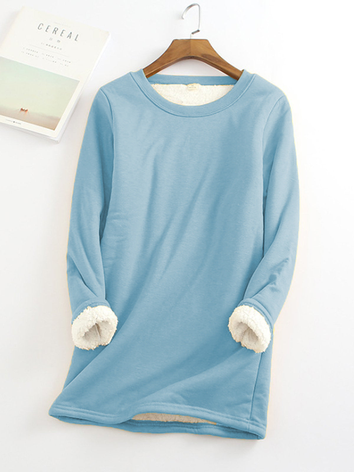 Women's Veet Padded Bottoming Shirt Mid-length Thickened Large Fleece Slim Fit Women's Sweater