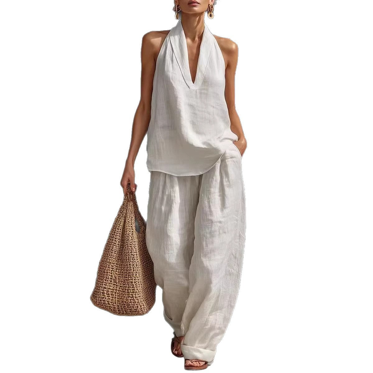 Versatile Fashion Charming Women's Halter Sleeveless Suits