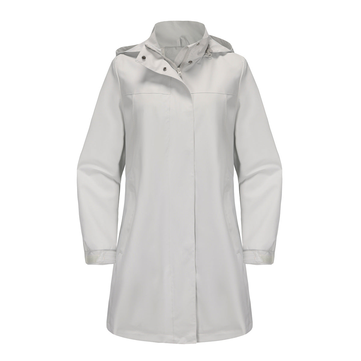 Women's Waterproof Windbreaker Solid Color Long Sleeve Coats