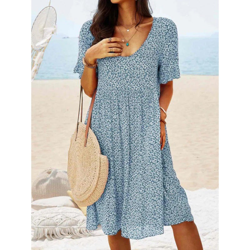 Women's Pullover Print Long Mid-length Urban Casual Retro Dresses