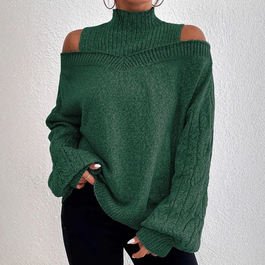 Women's Slouchy Casual Turtleneck Loose Large Knitwear