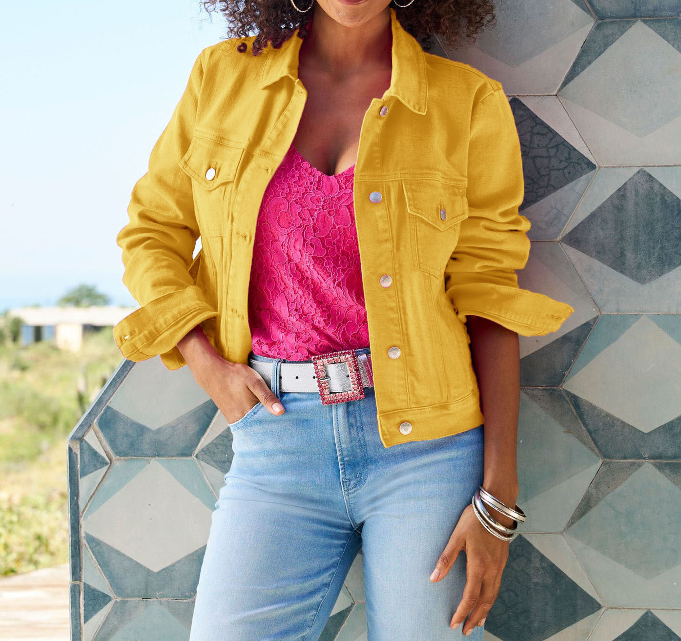 Women's Summer Russian Colorful Denim Casual Slim Jackets