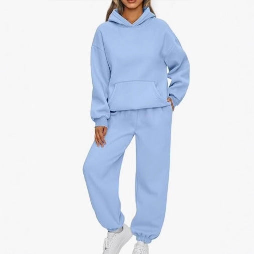Elegant Women's Two-piece Hoodie Sportswear Trousers Fashion Casual Suit
