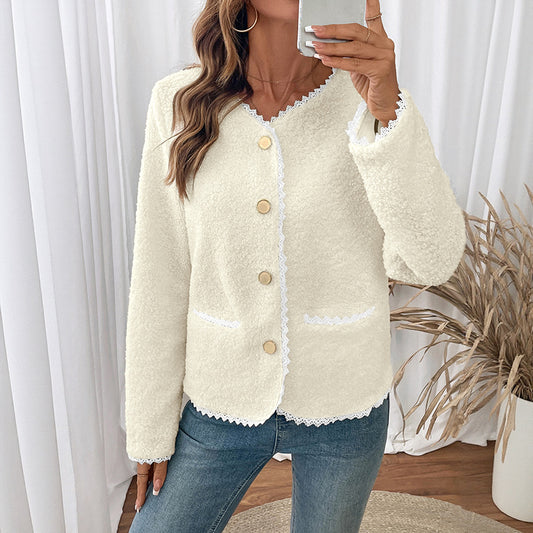 Women's Attractive Lace Stitching Fashionable Elegant Jackets