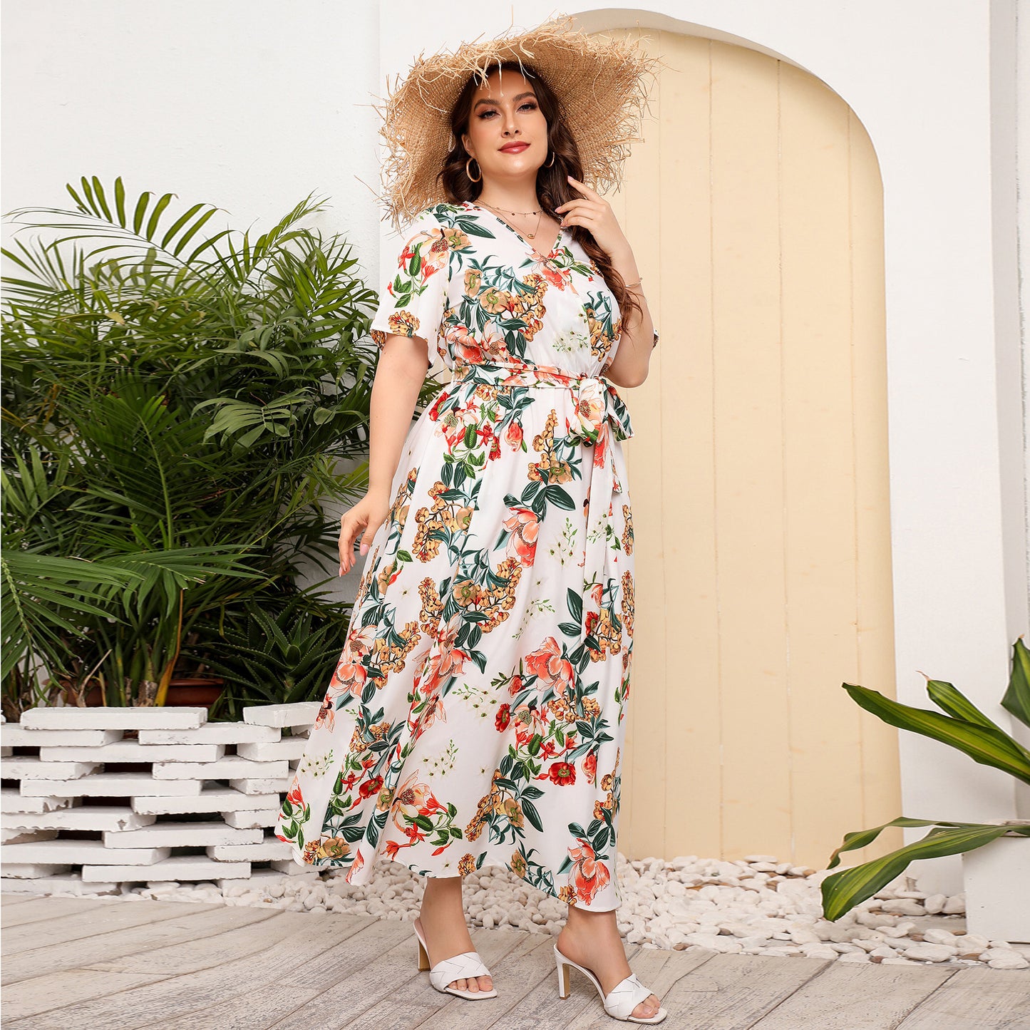 Western Style Midi Temperament Printed Black Dresses