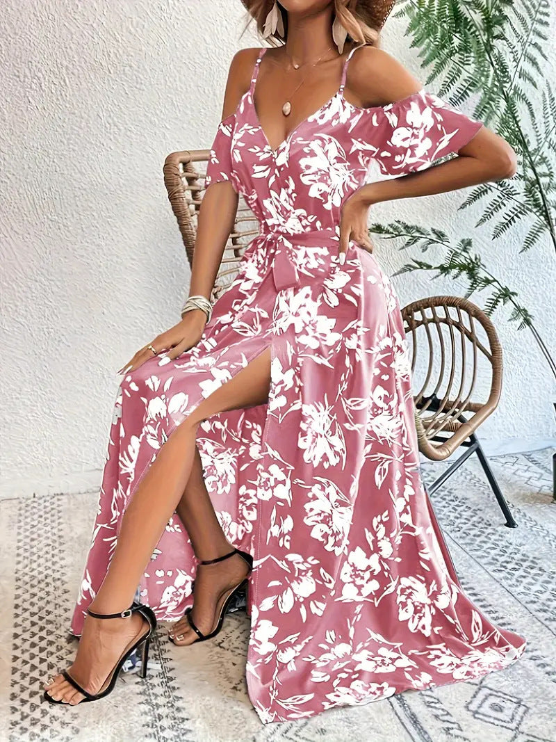 Women's Sexy Sling Irregular Long Floral Beach Skirts