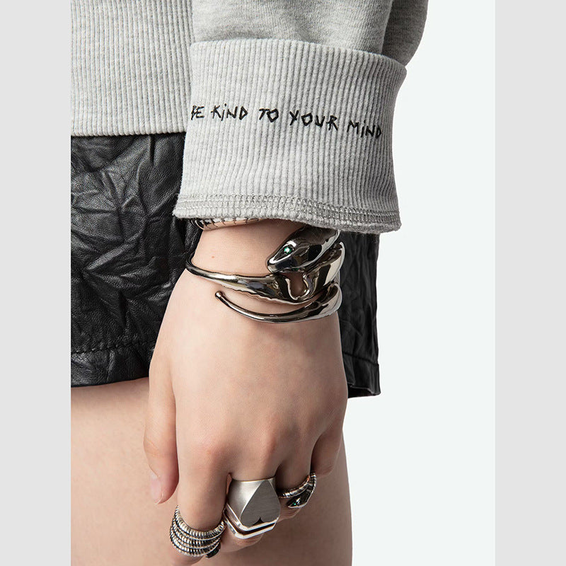 Women's Winter French Niche Wings Rhinestone Sleeves Printed Flower Sweaters