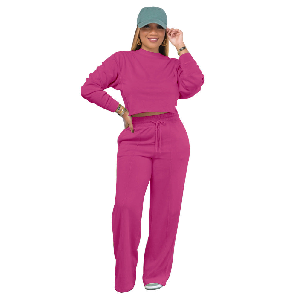 Classic Cute Straight Pocket Two-piece Set Suits