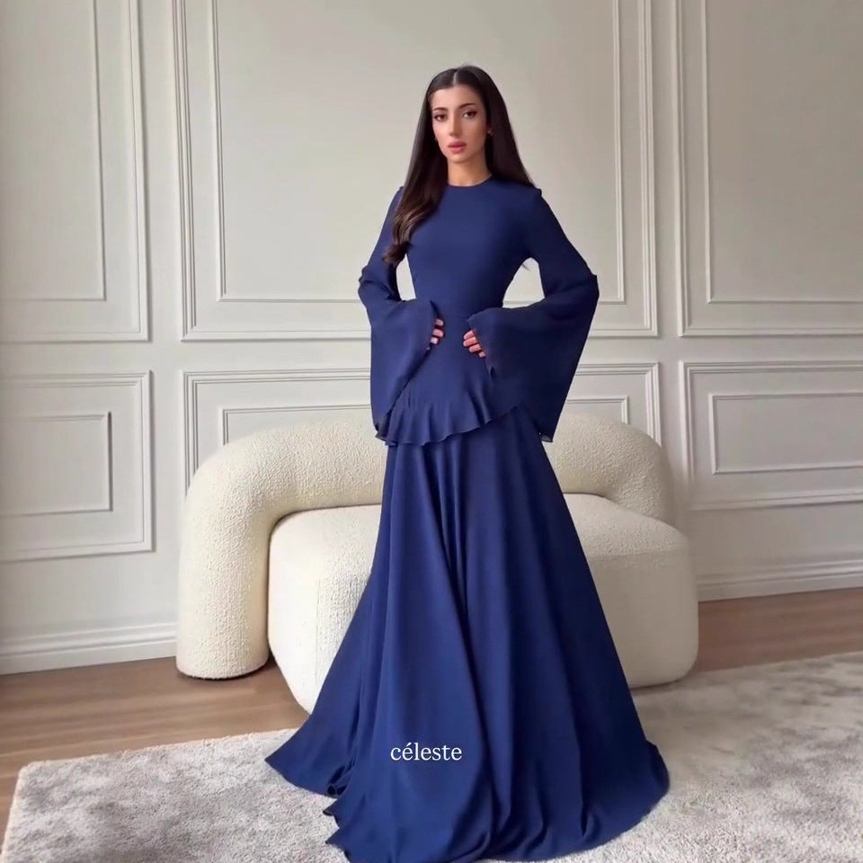 Women's Fit Fashion Elegant Graceful Long Sleeve Dresses Ecnwa Women's Fit Fashion Elegant Graceful Long Sleeve Dresses Ecnwa