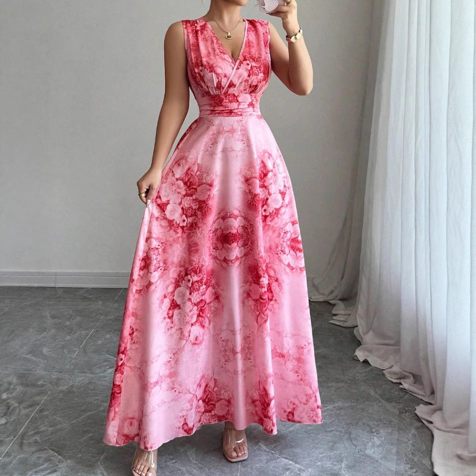 Women's Beach Bohemian Long Overcoat Summer Waist Slimming Dress