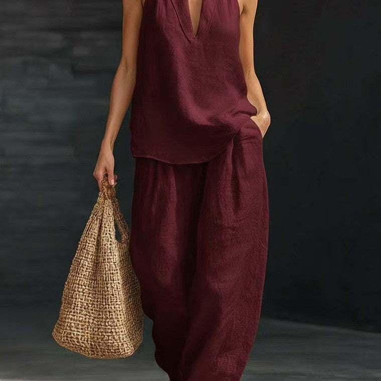 Versatile Fashion Charming Women's Halter Sleeveless Suits