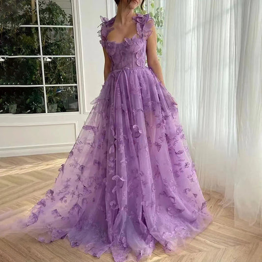 Women's Dress Tulle Spaghetti Straps Sleeveless High Wedding Dresses